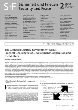 Abbildung: Titel-Grafik Erscheinungsort: Sicherheit und Frieden, 2/2012