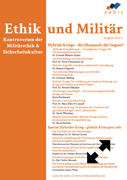 Abbildung: Titel-Grafik des Erscheinungsortes: E-Journal „Ethik und Militär“ des Zentrums für ethische Bildung in den Streitkräften (ZEBIS), Ausgabe 2015/2