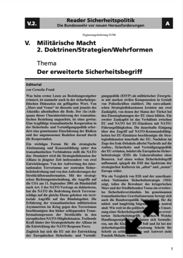Abbildung: Titel-Grafik Erscheinungsort: Reader Sicherheitspolitik, 01/2006